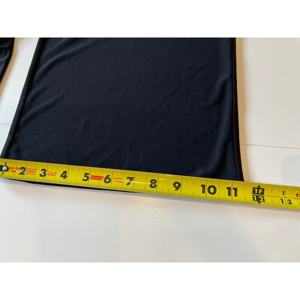 Laundry by Shelli Segal Black Jumpsuit Side Cutouts Sz 2 Deep V-Neck Wide Legs - Picture 10 of 11